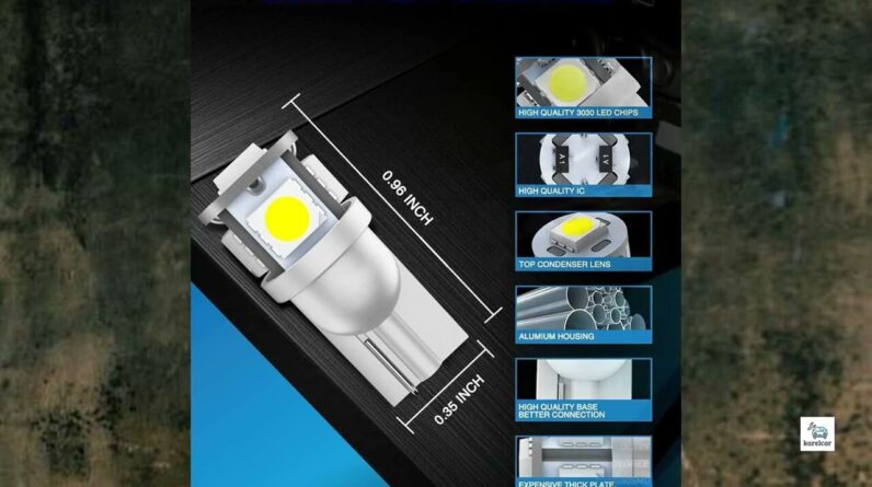 Review - Marsauto 194 LED Bulb 6000K White 168 T10 2825 5SMD Replacement Bulbs