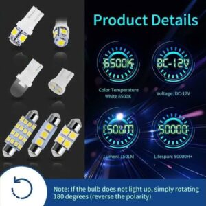 Review - 42 Pieces Interior Car Lights, Super Bright White Dome Map Tail Cab Lights Bulb Kit Set