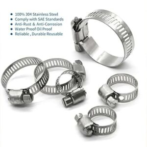 Review - 25 Pack Stainless Steel Hose Clamps, 3/4 inch to 1