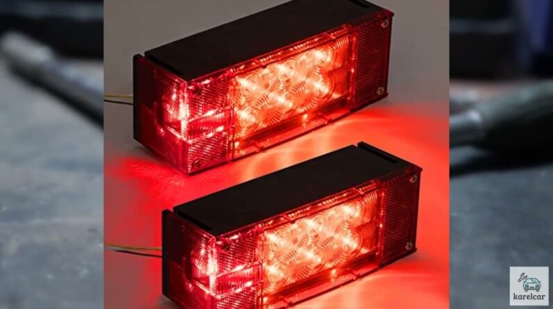 Review - CZC AUTO 2PCS 12V LED Submersible Low Profile Rectangular Trailer Lights, Tail S